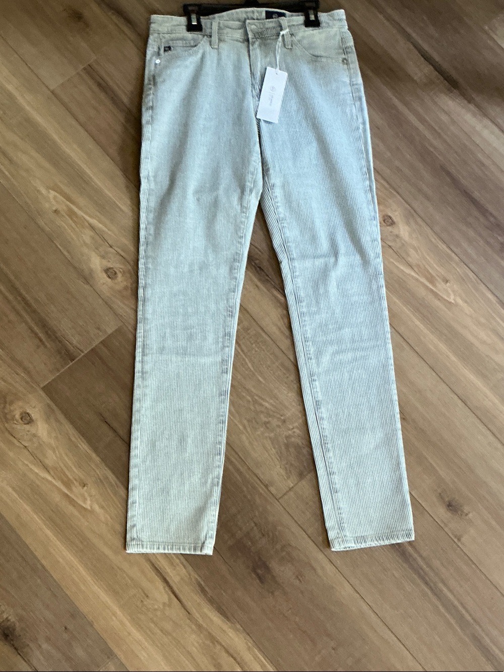 Ag Adriano Goldschmied Light Gray Skinny Jeans